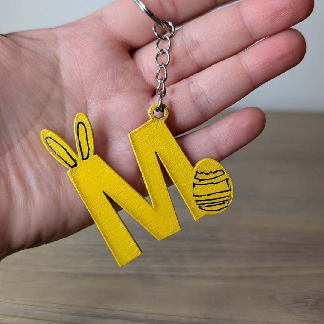 Easter Letter Keychain — M
