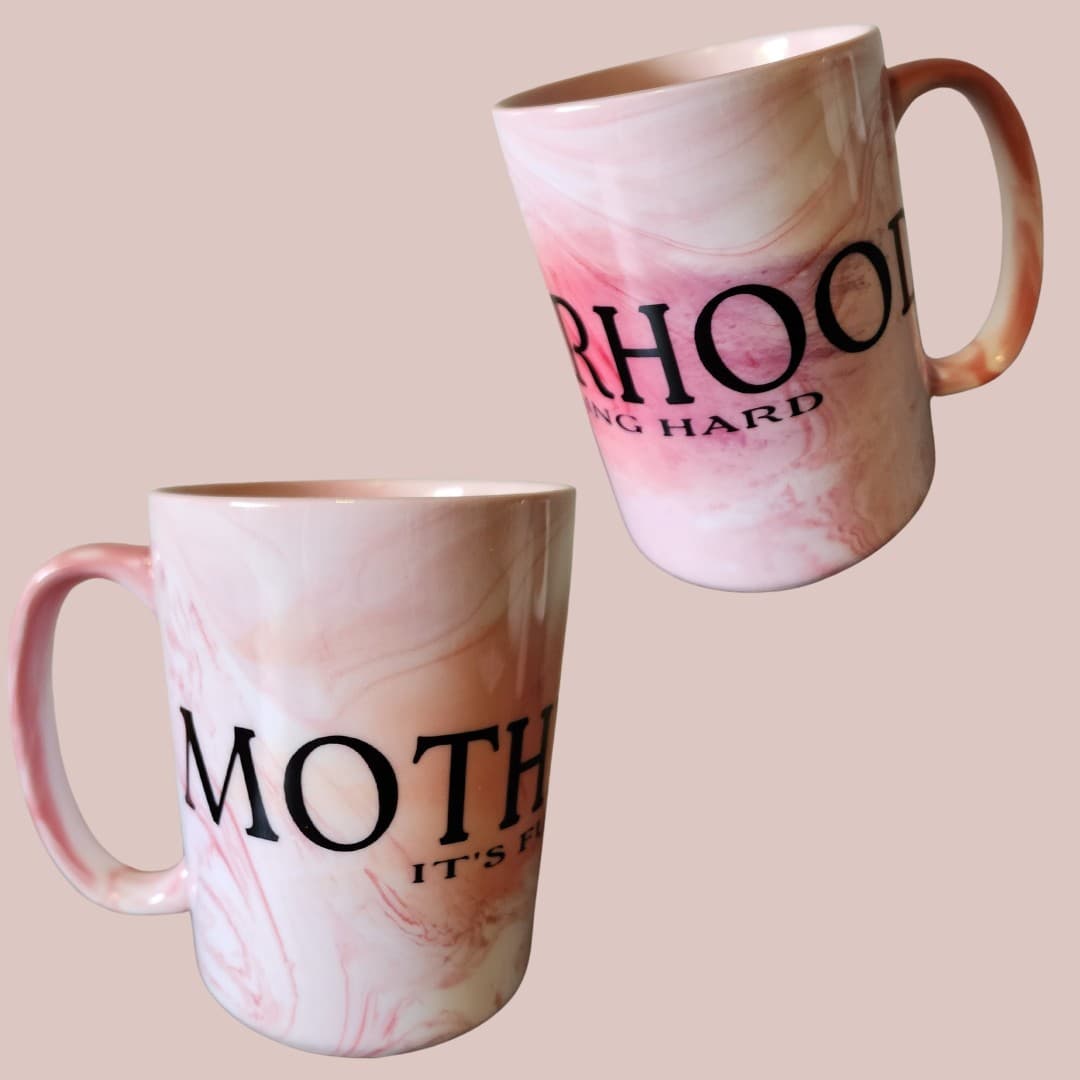 Motherhood Is Fucking Hard (pink marble)