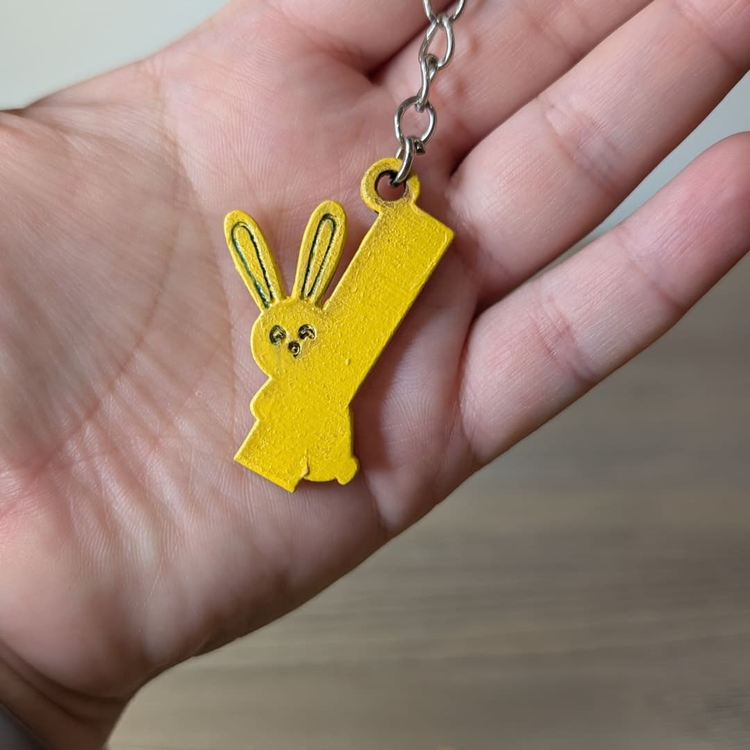 Easter Letter Keychain — I