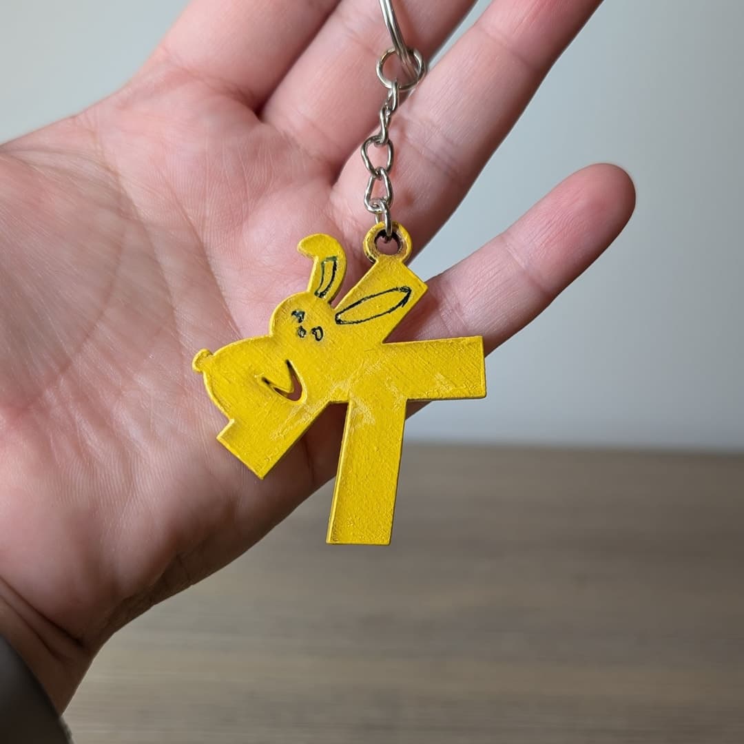 Easter Letter Keychain — K
