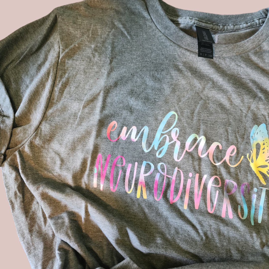 Embrace Neurodiversity: t-shirt (clearance)