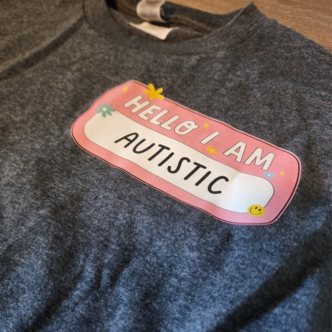 Hello, I am autistic: Youth T-shirt (clearance)