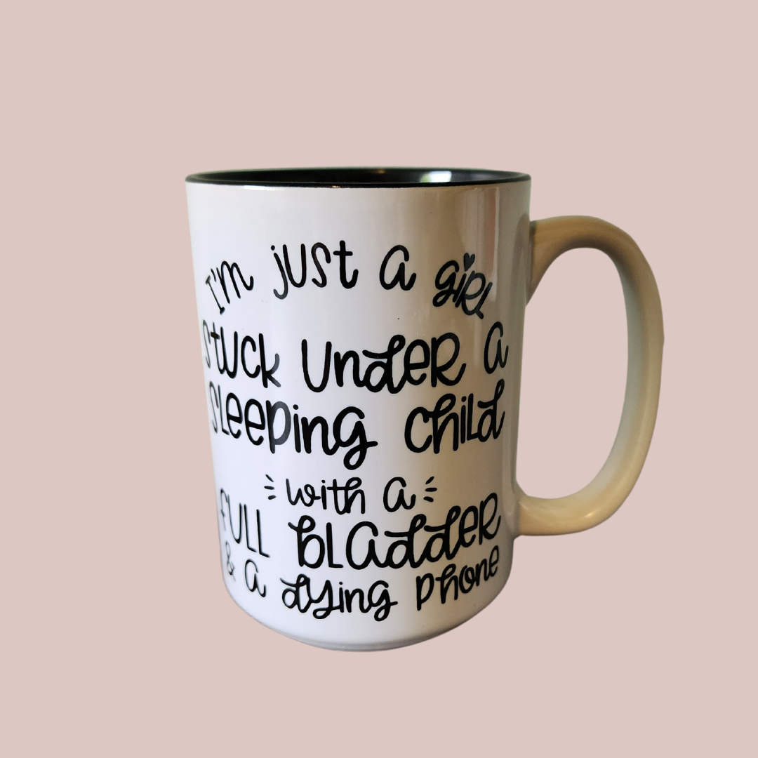 I'm just a girl: Mug 15oz (clearance)