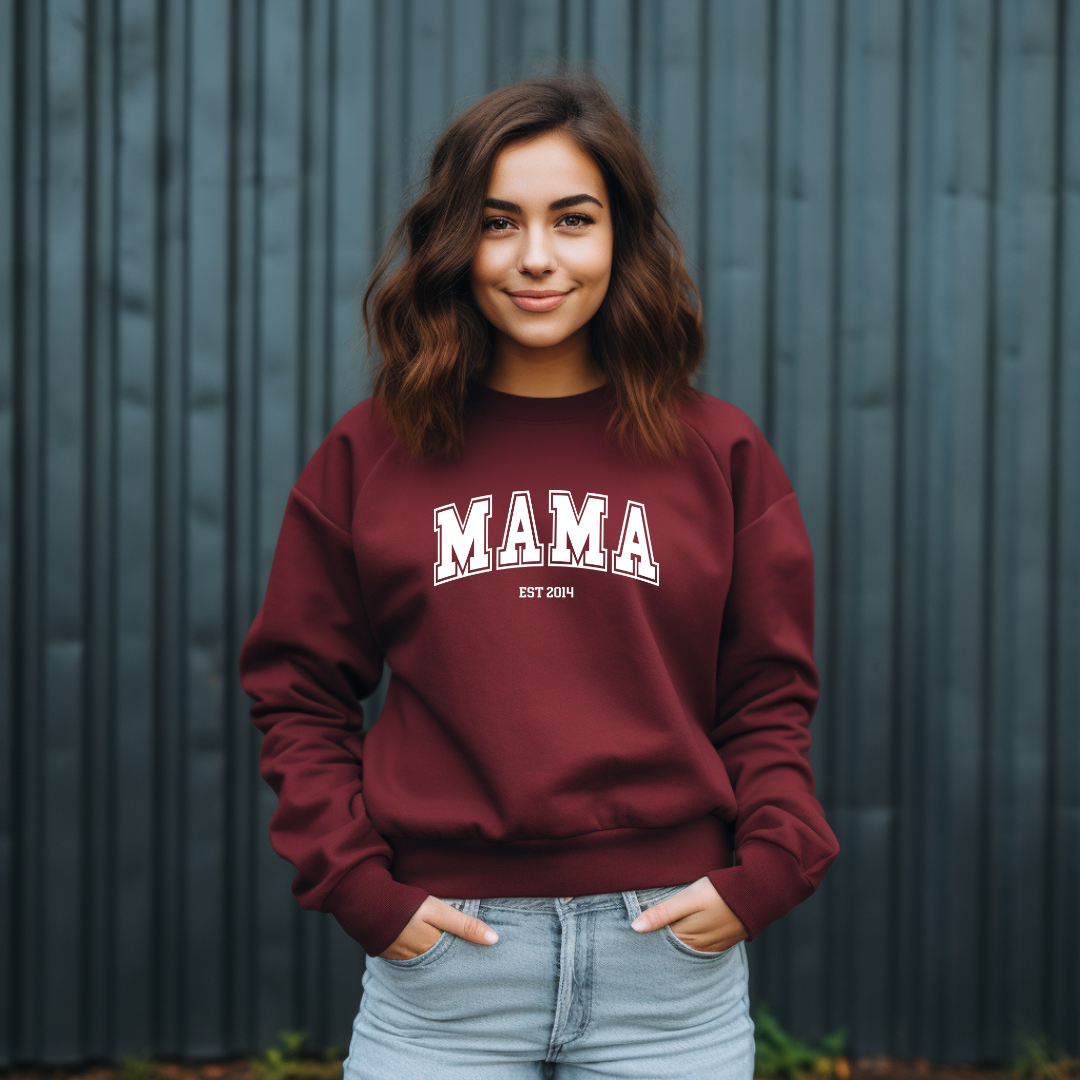 Mama est (custom): crewneck