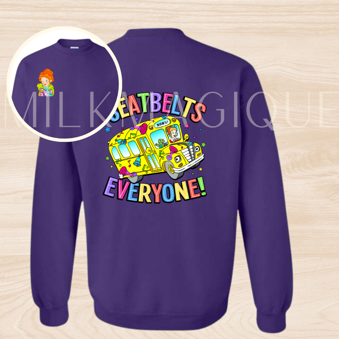 Seatbelts everyone: crewneck