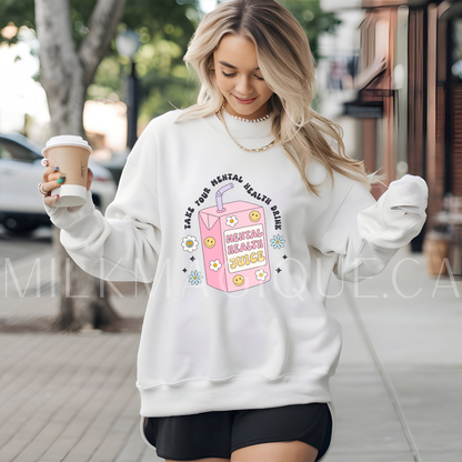 Take your mental health drink: crewneck